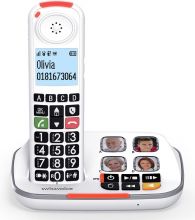 Swissvoice XTRA2355 Draadloze huistelefoon voor de vaste lijn | Senioren huistelefoon | Grote toetsen | 4 Fotogeheugen toetsen | Antwoordapparaat | Gehoorapparaat compatibel | Extra volume beltoon tot 90 dB | Extra volume luidspreker + 40 dB |