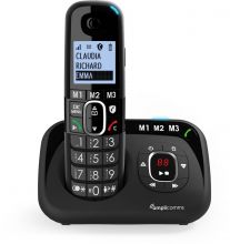 Amplicomms BigTel1580 Senioren draadloze huistelefoon voor de vaste lijn | Antwoordapparaat | Luide oproeptonen | Ongewenste bellers blokkeren | 3 directe geheugen toetsen | Handsfree | Instelbaar volume | Grote toetsen | Gehoorapparaat compatibel