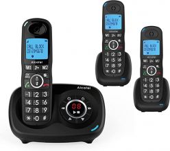 Alcatel XL595B Trio Dect set met 3 handsets met blokkering ongewenste beller