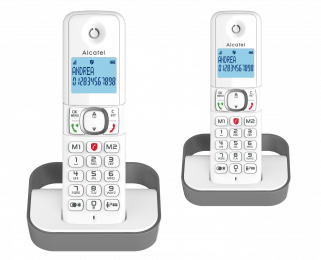 Alcatel F860 Duo Dect Telefoontoestel voor de vaste lijn wit