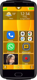 Beafon  M7 Premium smartphone, senioren mobiele telefoon, SOS-noodoproepknop, veiligheidszone, touch display 5,5 inch (13,97 cm), 4G, kleur zwart