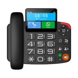 Maxcom MM42D Senioren Huistelefoon - SOS Knop - Grote Toetsen - Videobellen via WhatsApp
